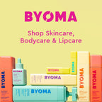 Back view of Byoma body care set showing ingredients and details.