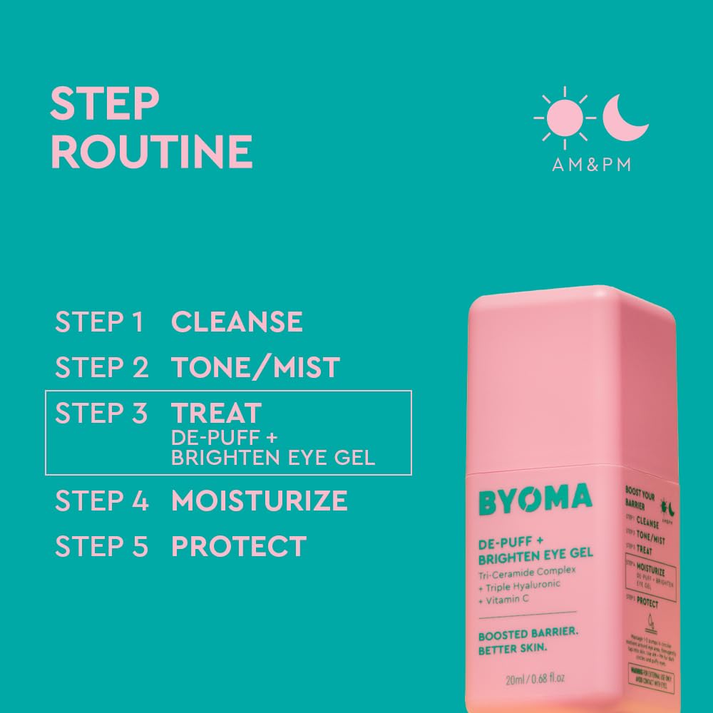 BYOMA skincare product lifestyle application view