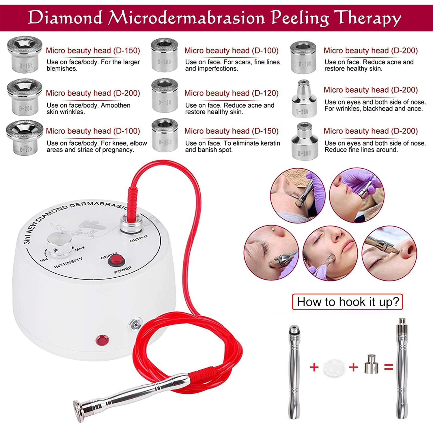 At home diamond dermabrasion device showing the hydration spray bottle attachment for facial misting