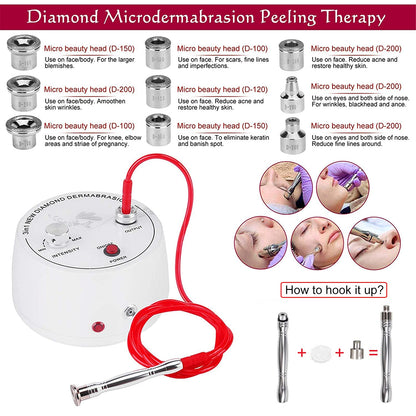 At home diamond dermabrasion device showing the hydration spray bottle attachment for facial misting