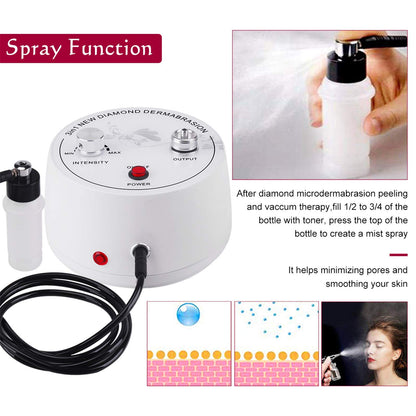 Yofuly vacuum suction wand extracting pores and dead skin cells during a home facial
