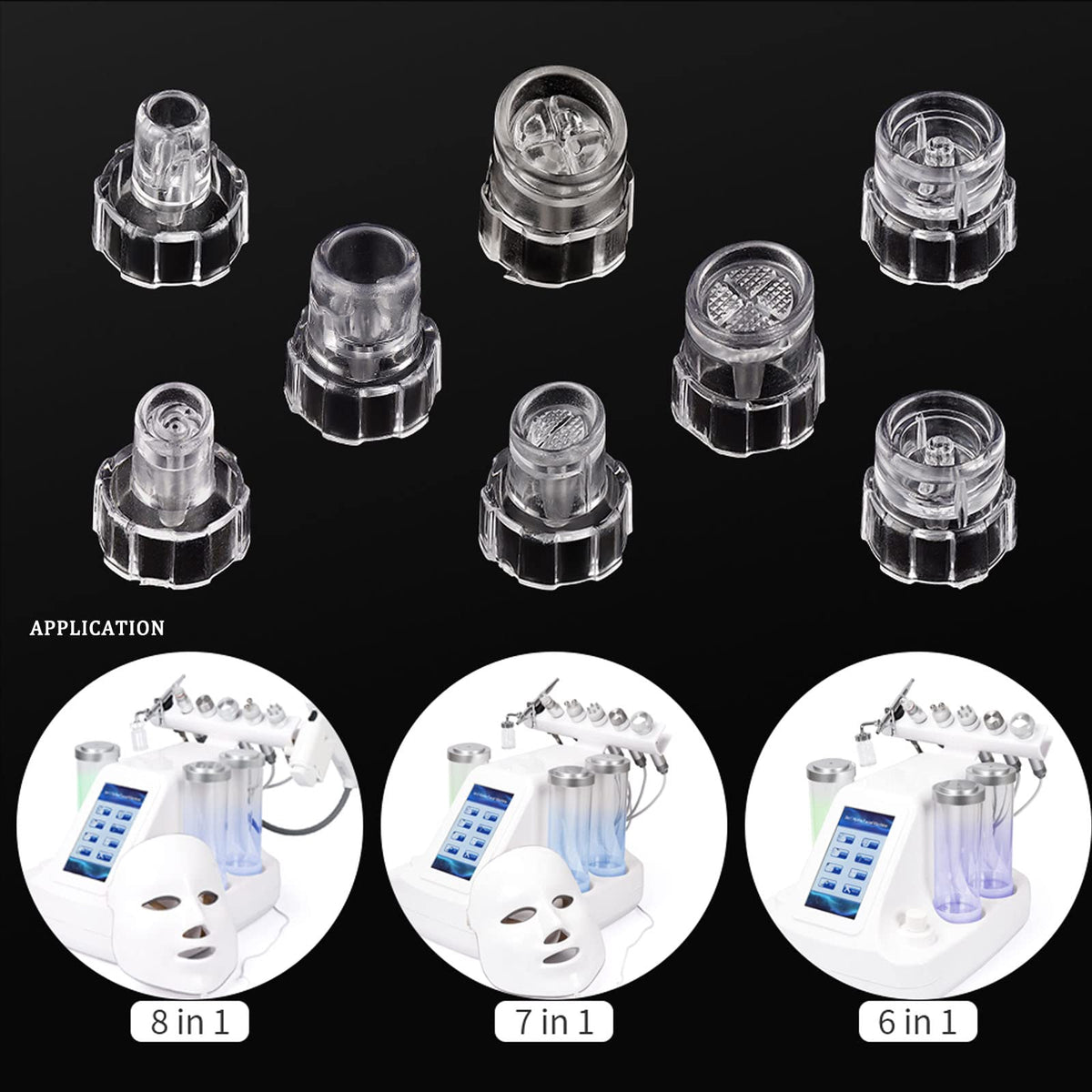 Elitzia facial care spare parts neatly organized in their packaging layout.
