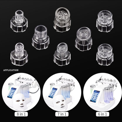 Elitzia clear plastic hydro facial machine tips for pore minimizing treatment