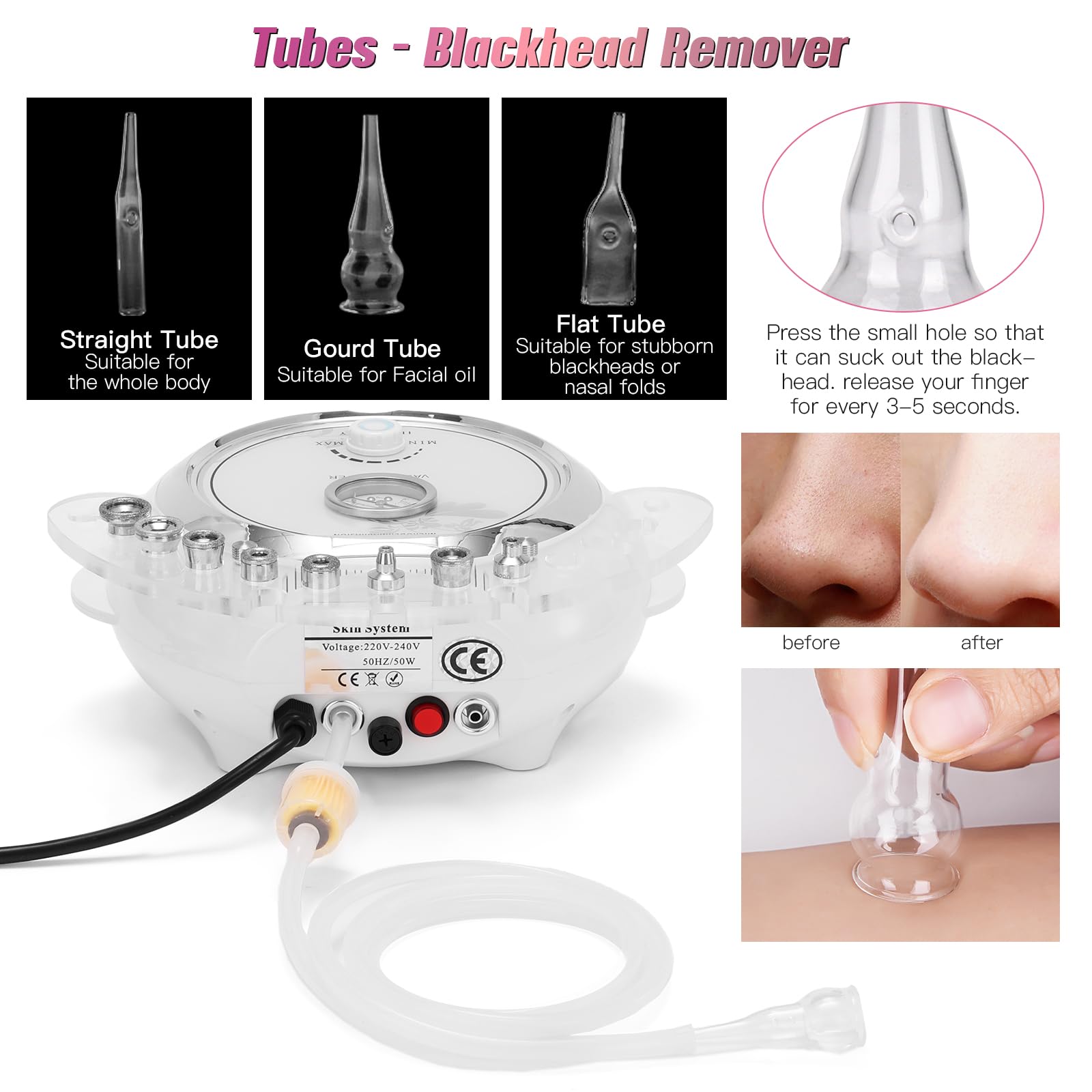 Close up of the adjustable vacuum suction gauge on the TopDirect beauty device console