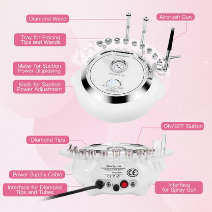 TopDirect salon equipment layout displaying accessories including cotton filters and power adapter