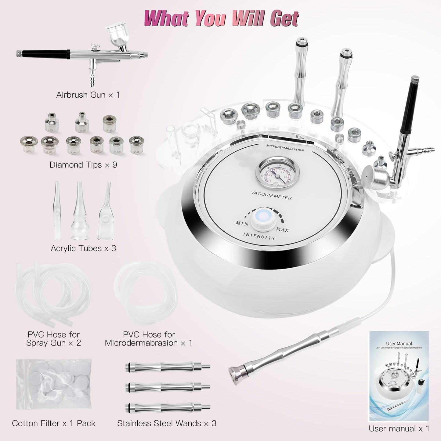 TopDirect professional skin resurfacing machine showing the rear power ports and sturdy device housing