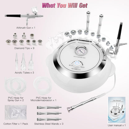 TopDirect professional skin resurfacing machine showing the rear power ports and sturdy device housing