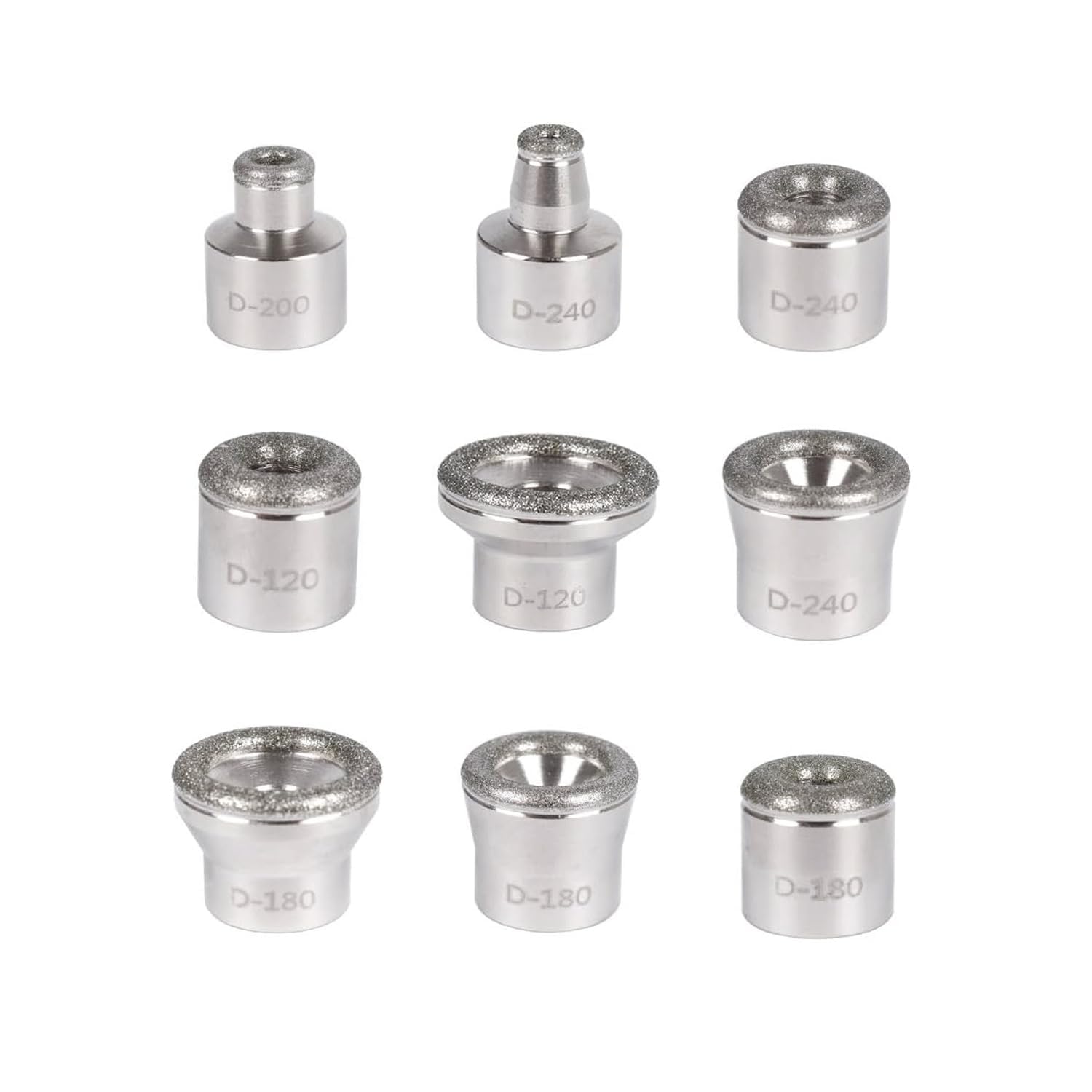 Authentic ZUOU facial dermabrasion tool kit containing 9 pieces of durable aluminum alloy tips