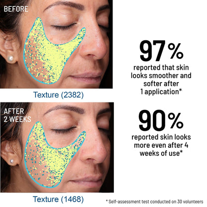Authentic Dr. Brandt Skincare dual-action exfoliating scrub tube highlighting skin texture benefits