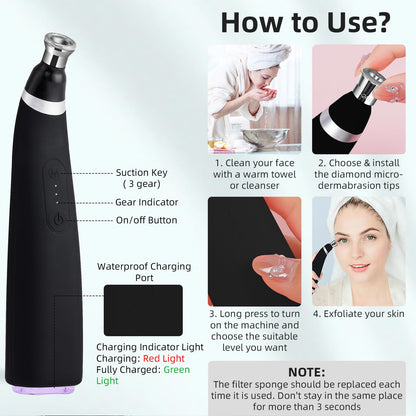 IeBilif blackhead removal machine being used for deep pore cleaning