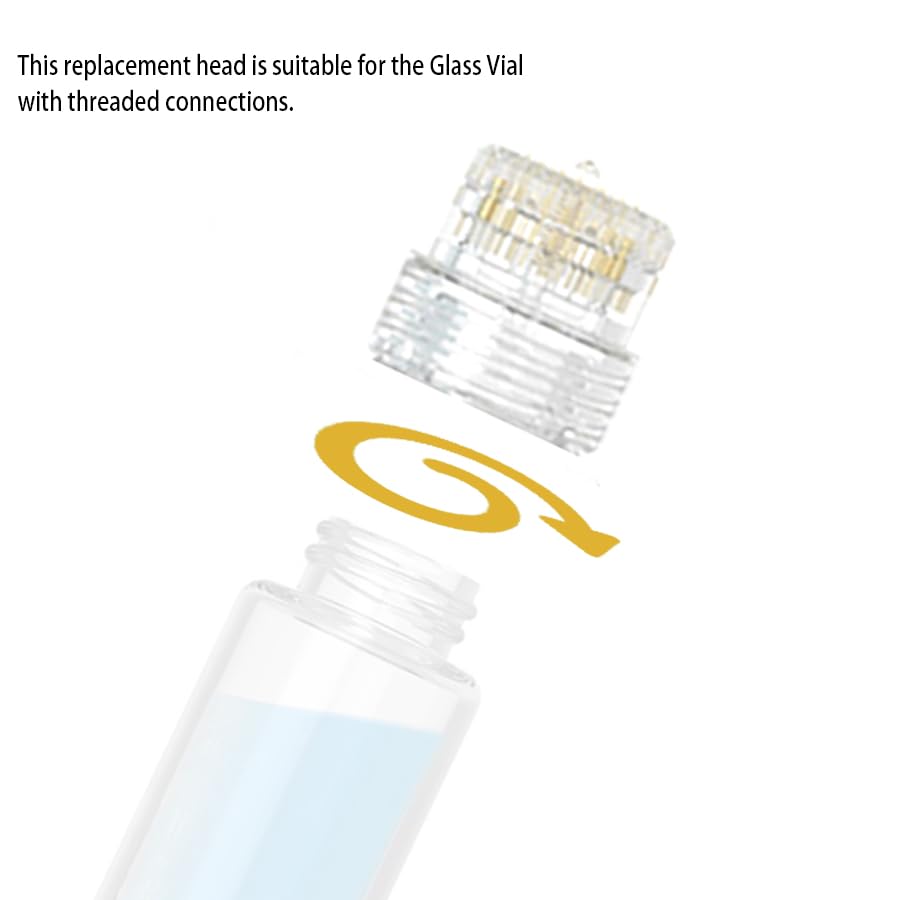 Sterile replacement tip for hydra needle device showcasing screw on interface