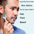 Angel Kiss derma roller displayed with its protective storage case