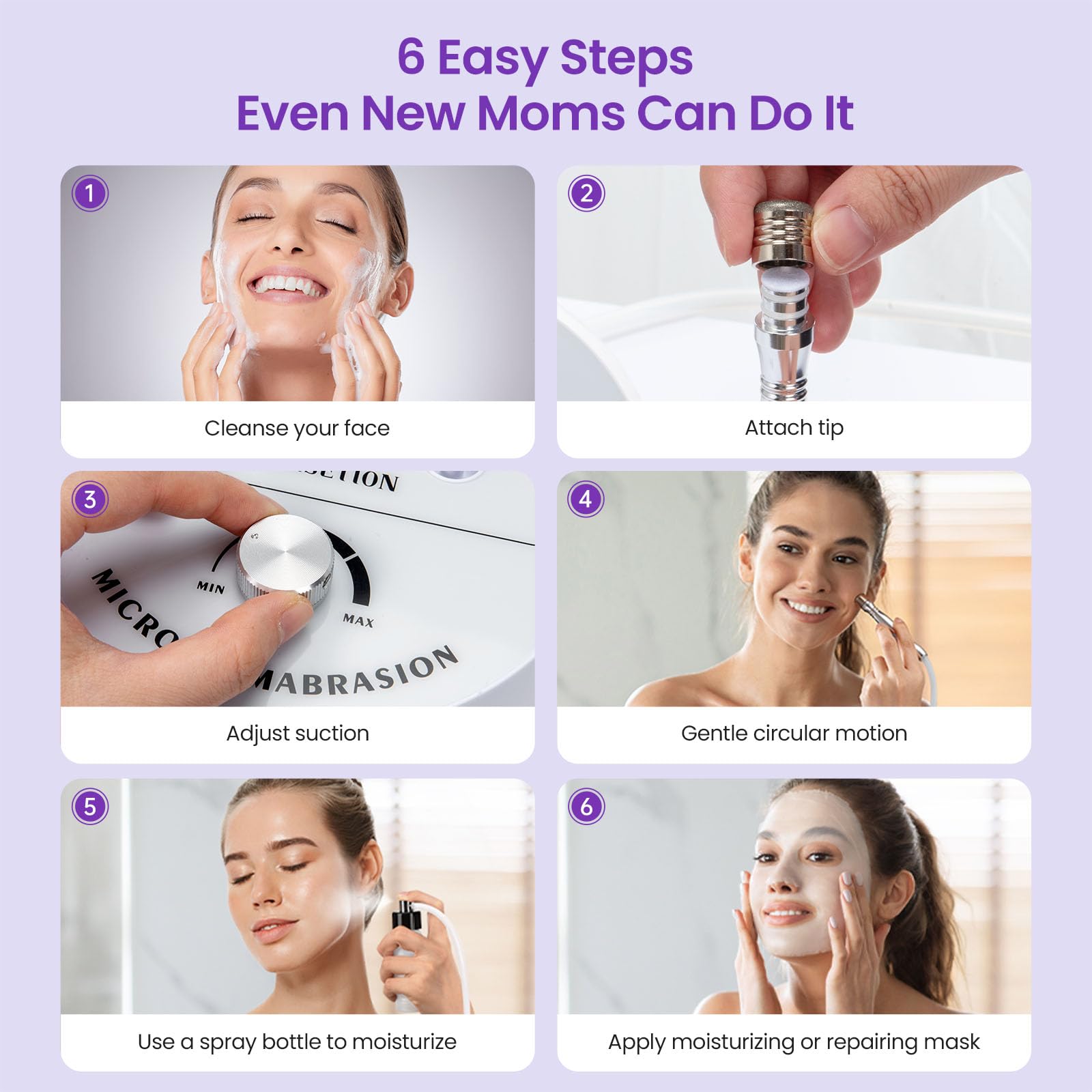 UNOISETION premium skin care device in use for home blackhead removal and exfoliation