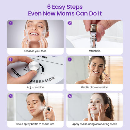 UNOISETION premium skin care device in use for home blackhead removal and exfoliation