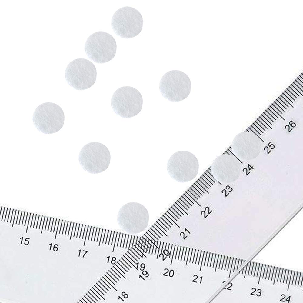Close up view of the premium non toxic organic cotton material used in these suction device filters.