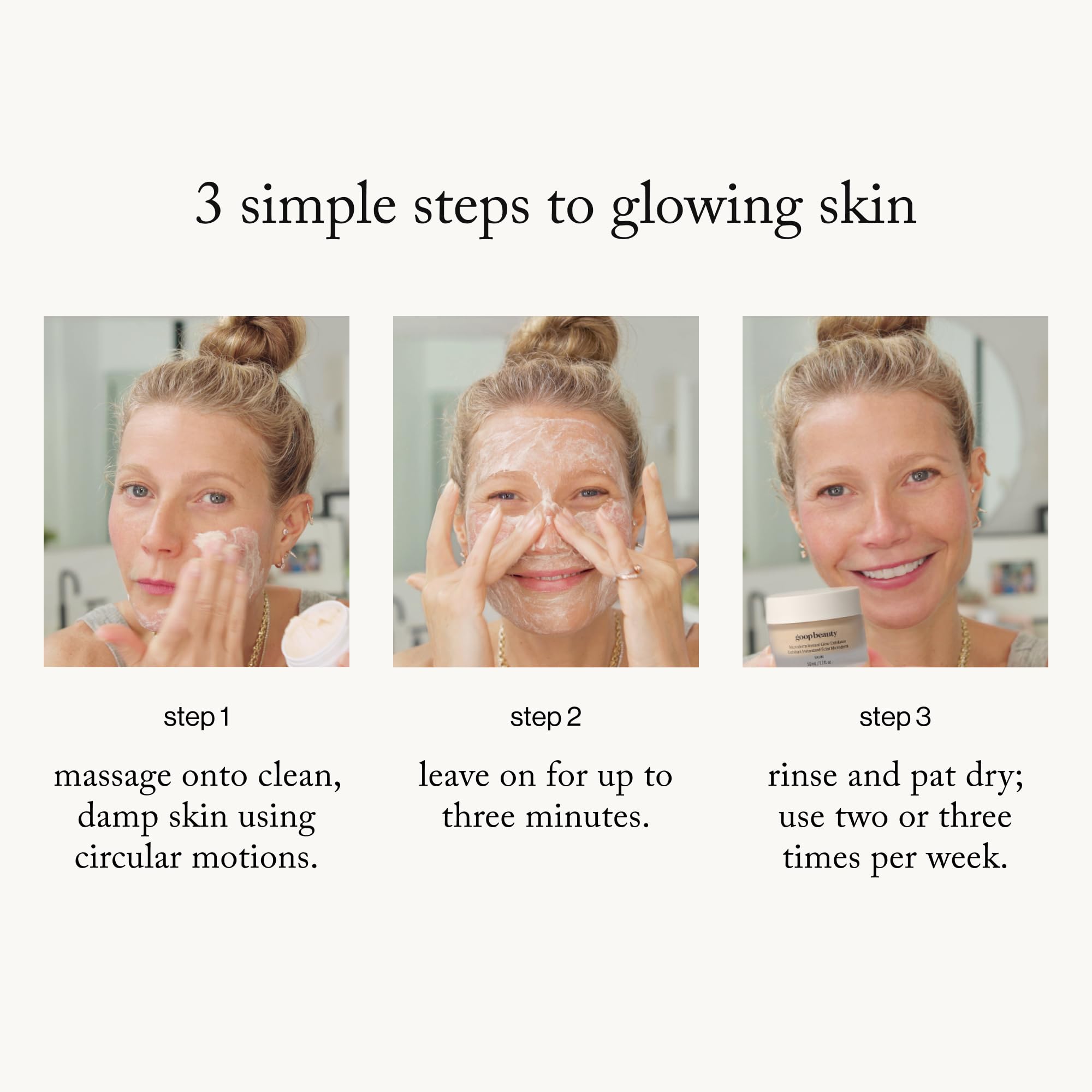 Goop Glow clean beauty pore minimizing face exfoliator product shot