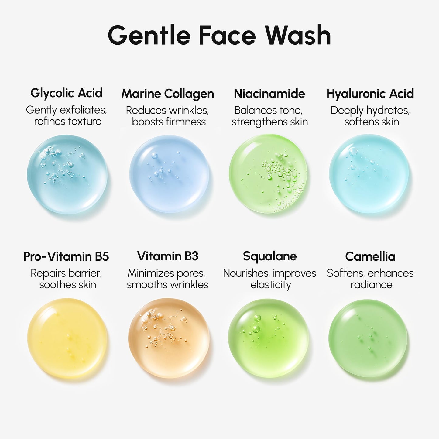 Back label of MAREE face exfoliator showing directions for use