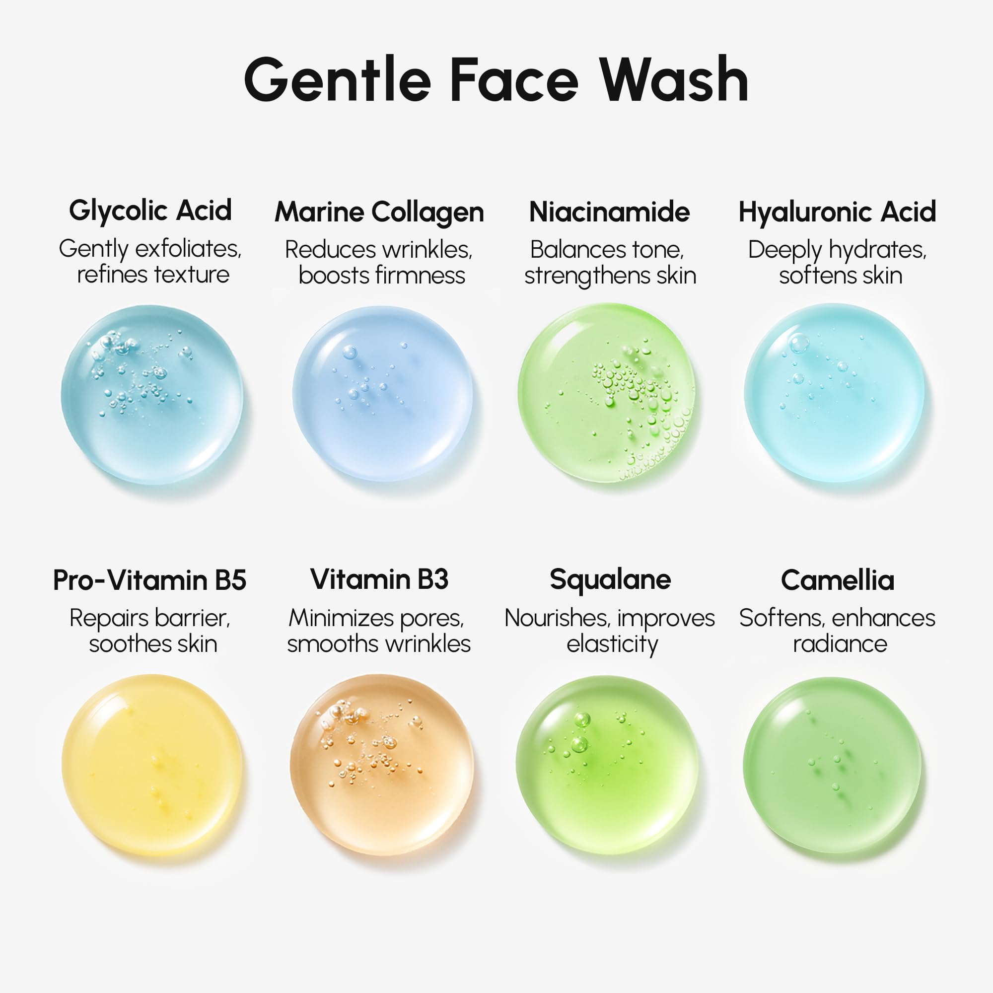 Back label of MAREE face exfoliator showing directions for use