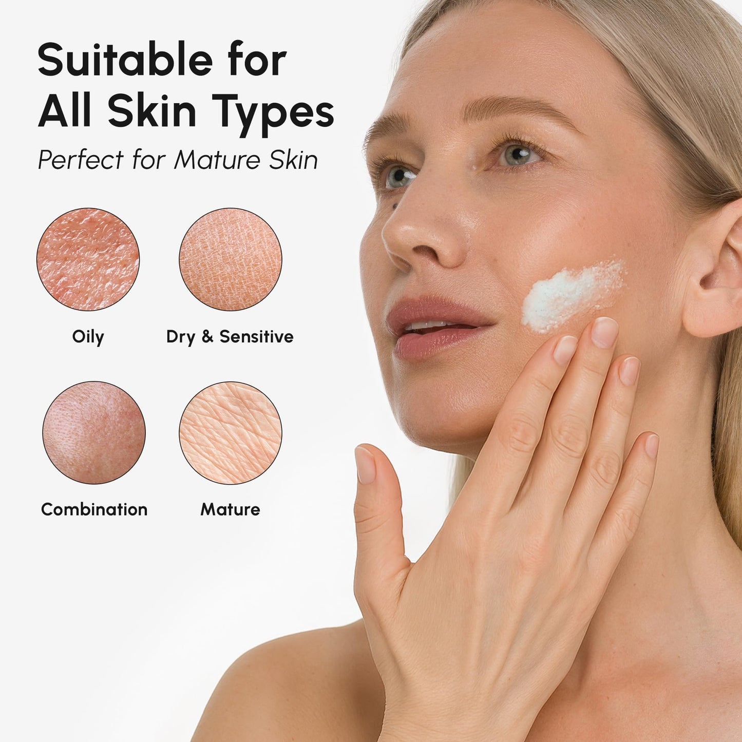 Unisex MAREE face exfoliator for men and women texture close up