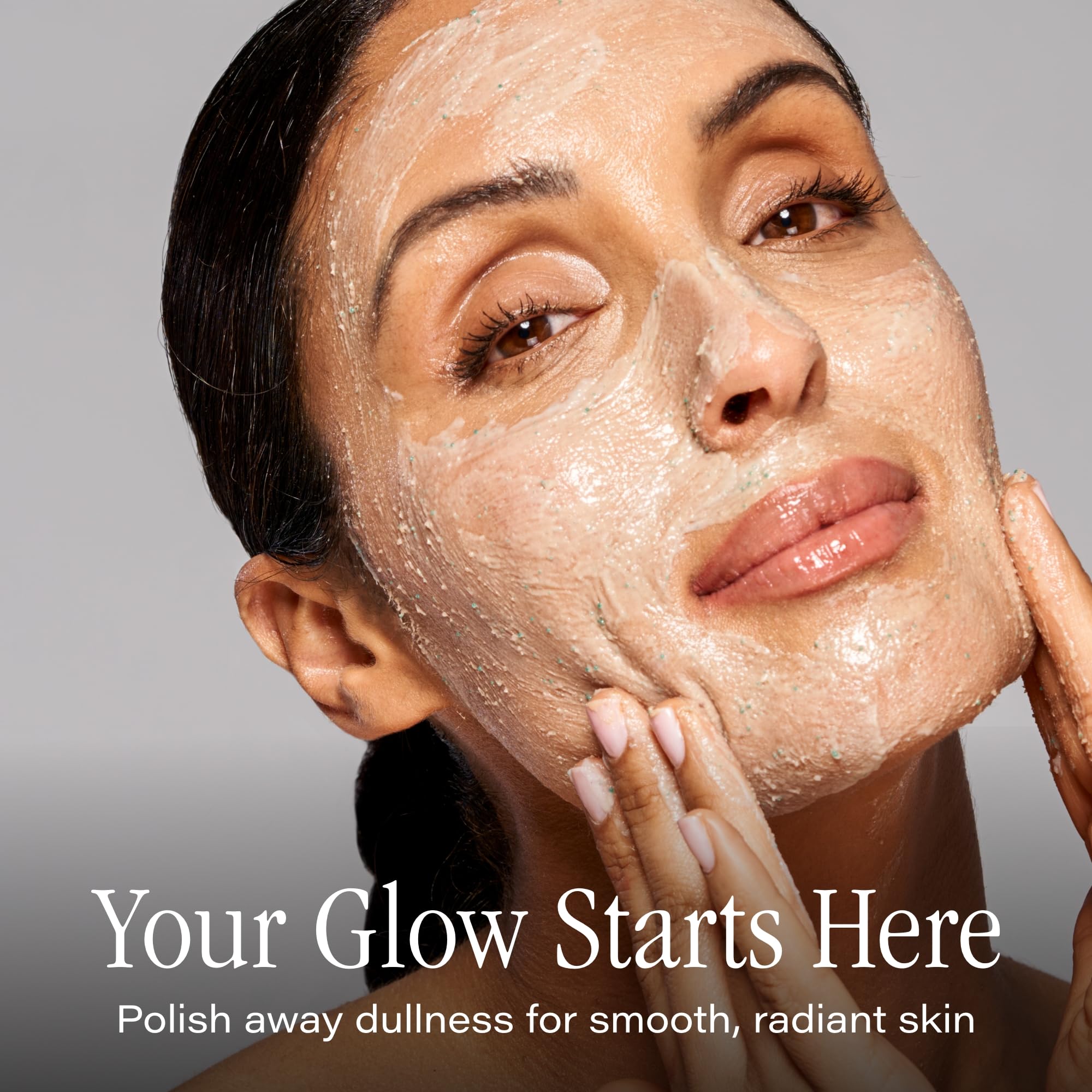 SKINN Non-Negotiables DermAppeal exfoliating facial scrub package back showcasing directions and ingredients