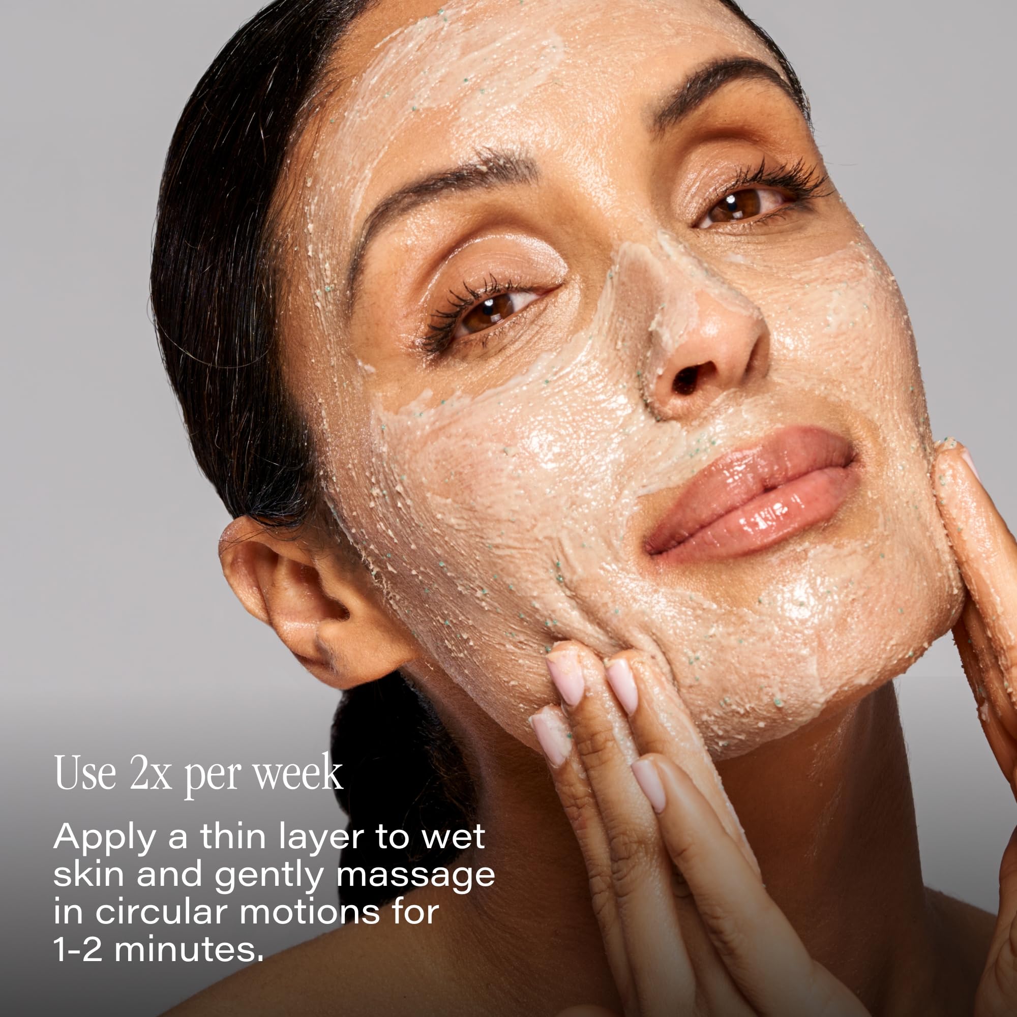 Authentic USA imported SKINN DermAppeal facial scrub tube standing upright on clean backdrop
