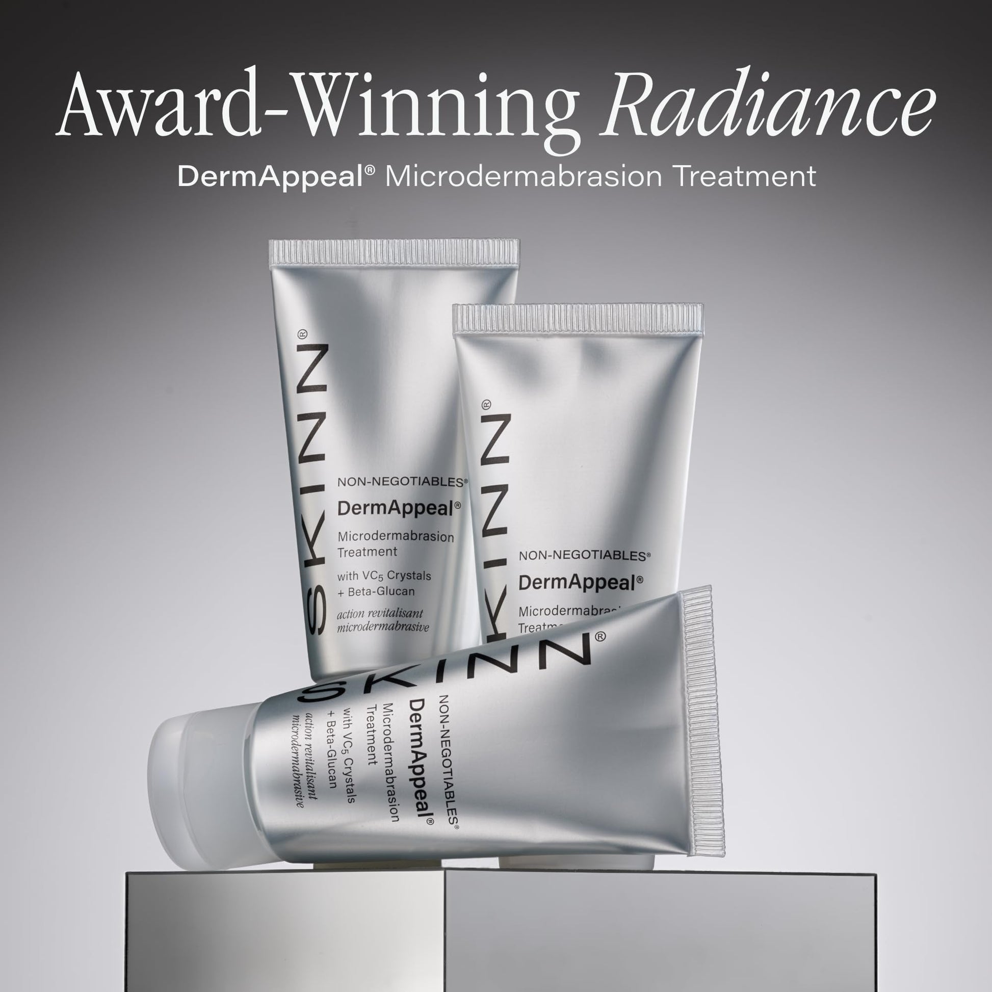 SKINN DermAppeal anti-aging treatment packaging details for smoothing wrinkles and fine lines