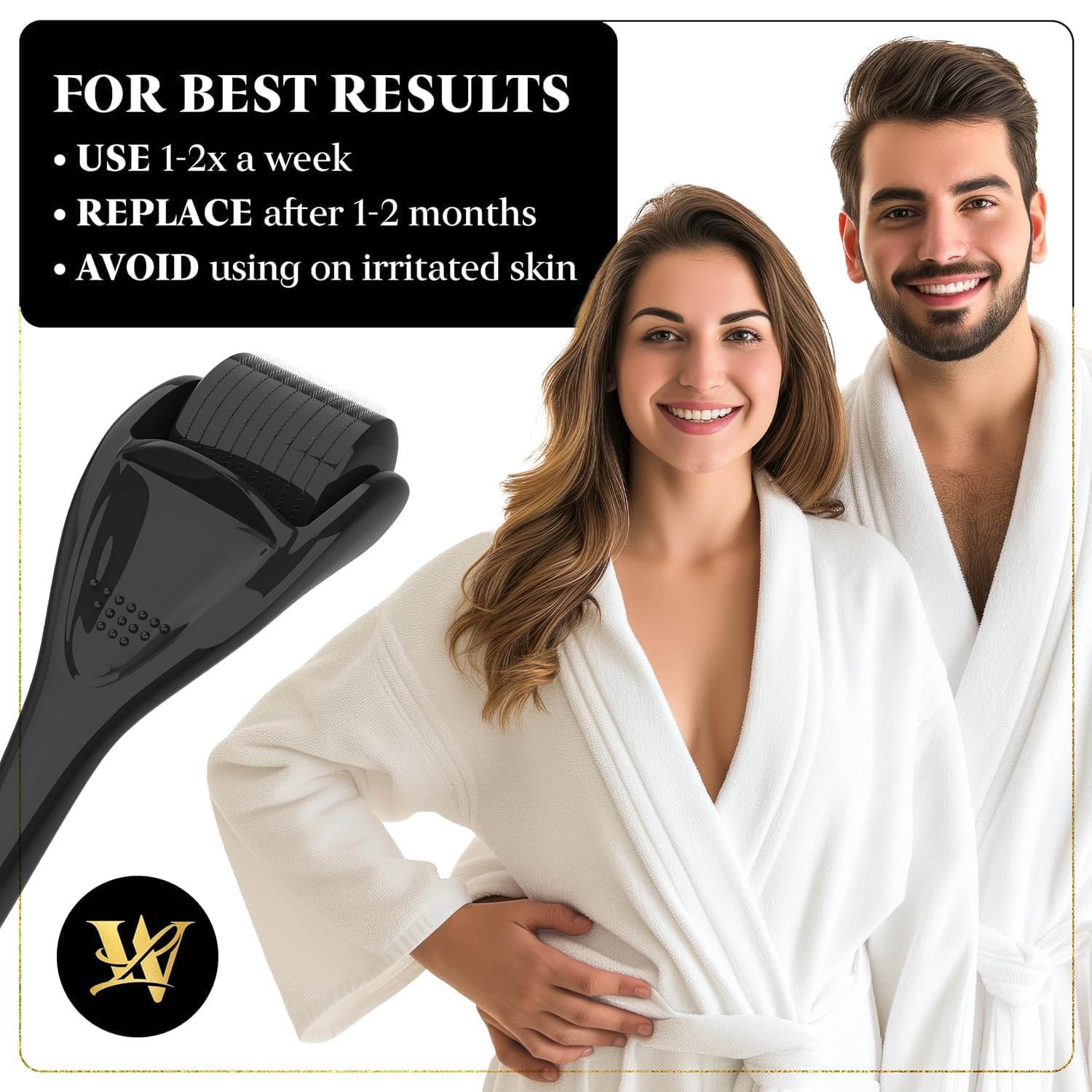 Lexi White Beauty scalp roller for hair growth stimulation demonstrating ergonomic grip