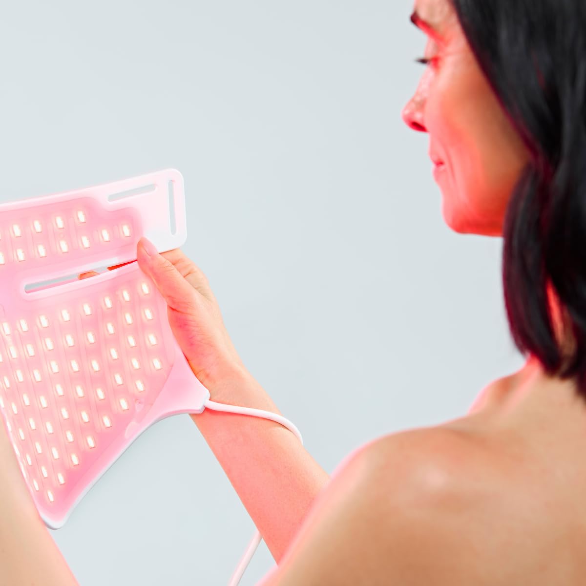 CurrentBody Skin LED device showing flexible silicone design