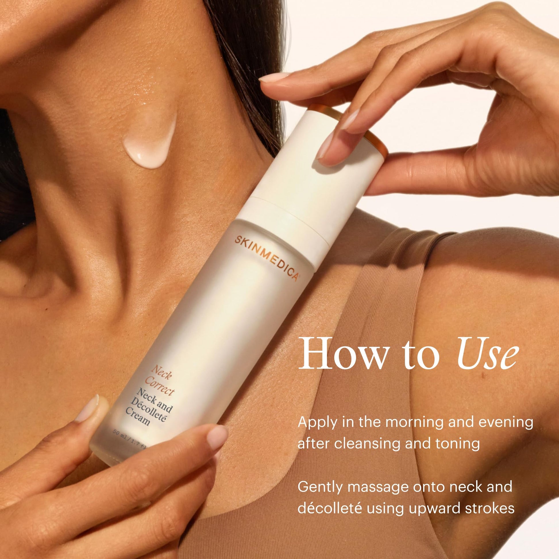 SkinMedica firming and tightening serum to combat tech neck and sagging skin.