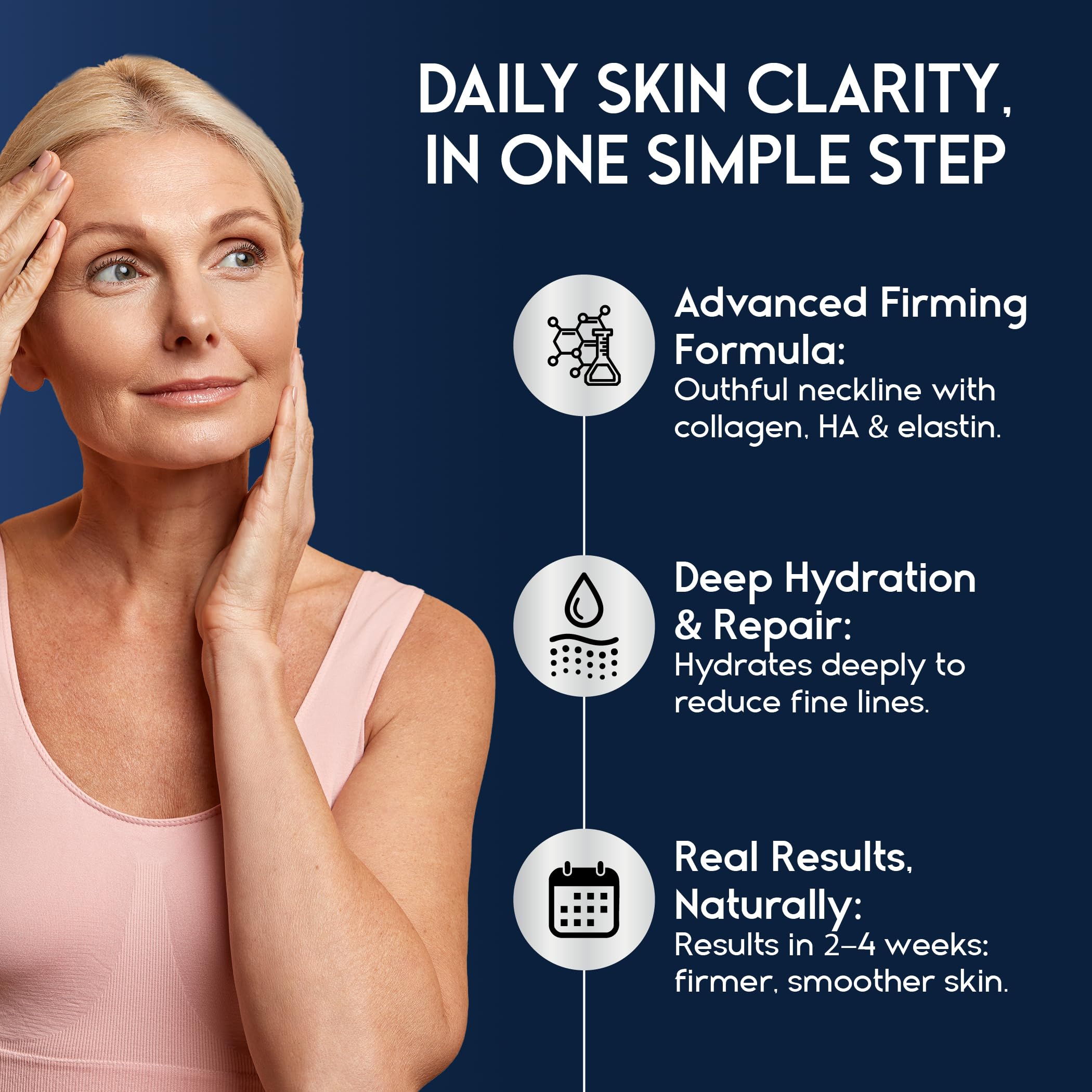 Close up of Pharmlitalia neck cream 50 gram tube