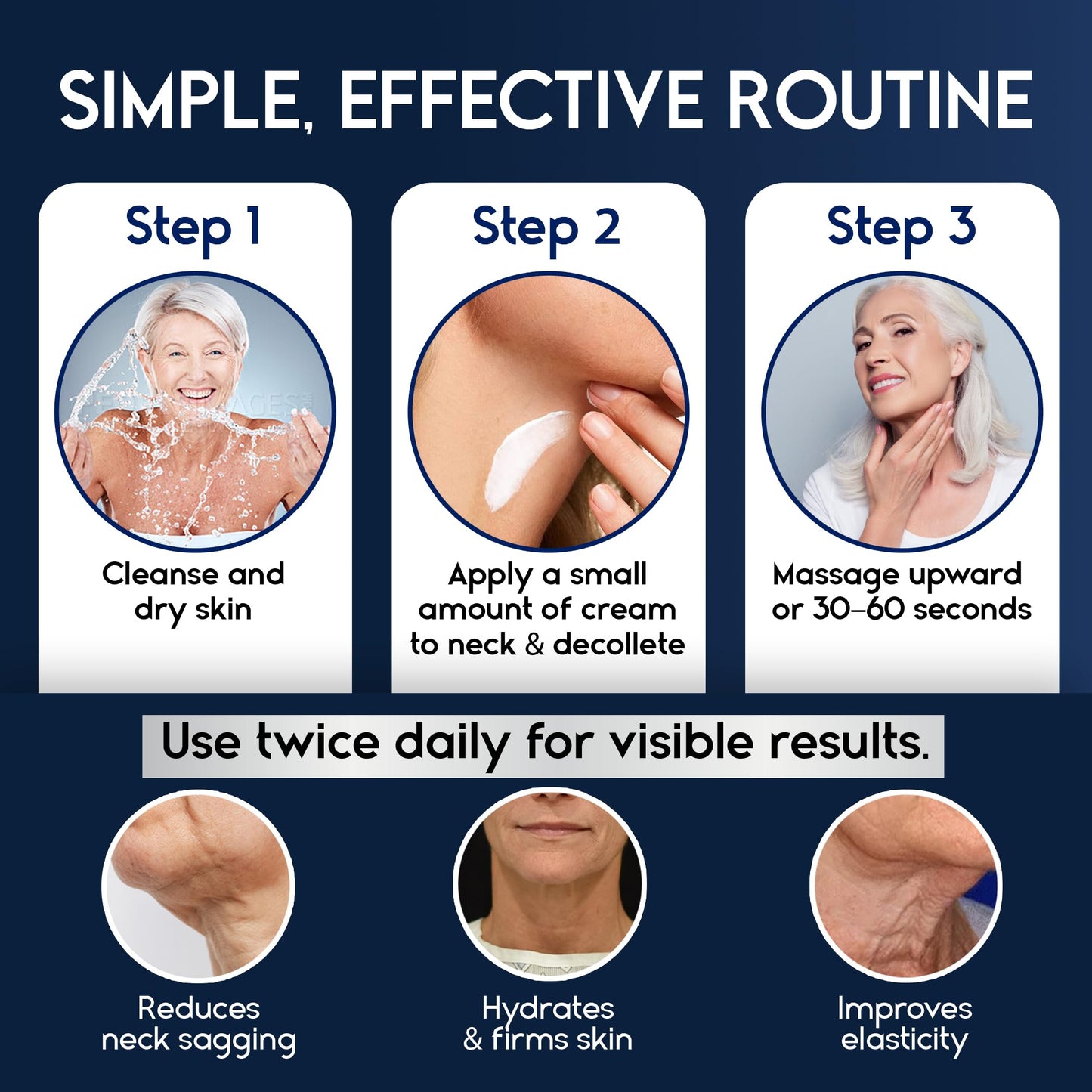 Application of Pharmlitalia neck cream on jawline