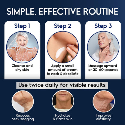 Application of Pharmlitalia neck cream on jawline