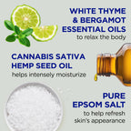 Dr Teal's hemp seed oil bottle back label