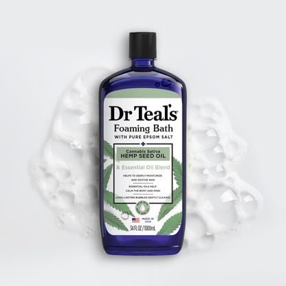 Dr Teal's USA imported muscle soothing Epsom salt bubble bath for evening self care