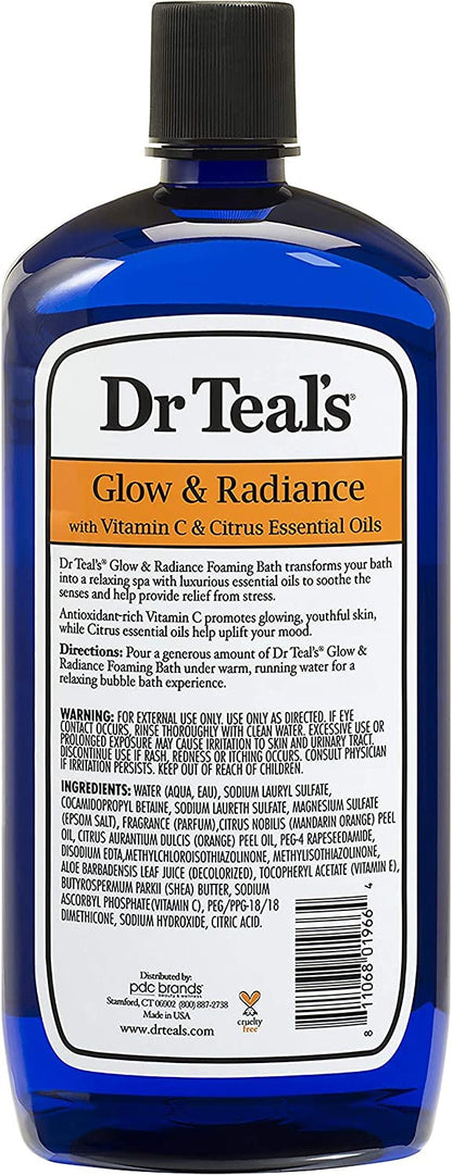 Authentic USA imported Dr Teal's foaming bath duo pack for luxury home spa experience
