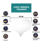 Muzooy silicone chest patches laid out flat showing transparency