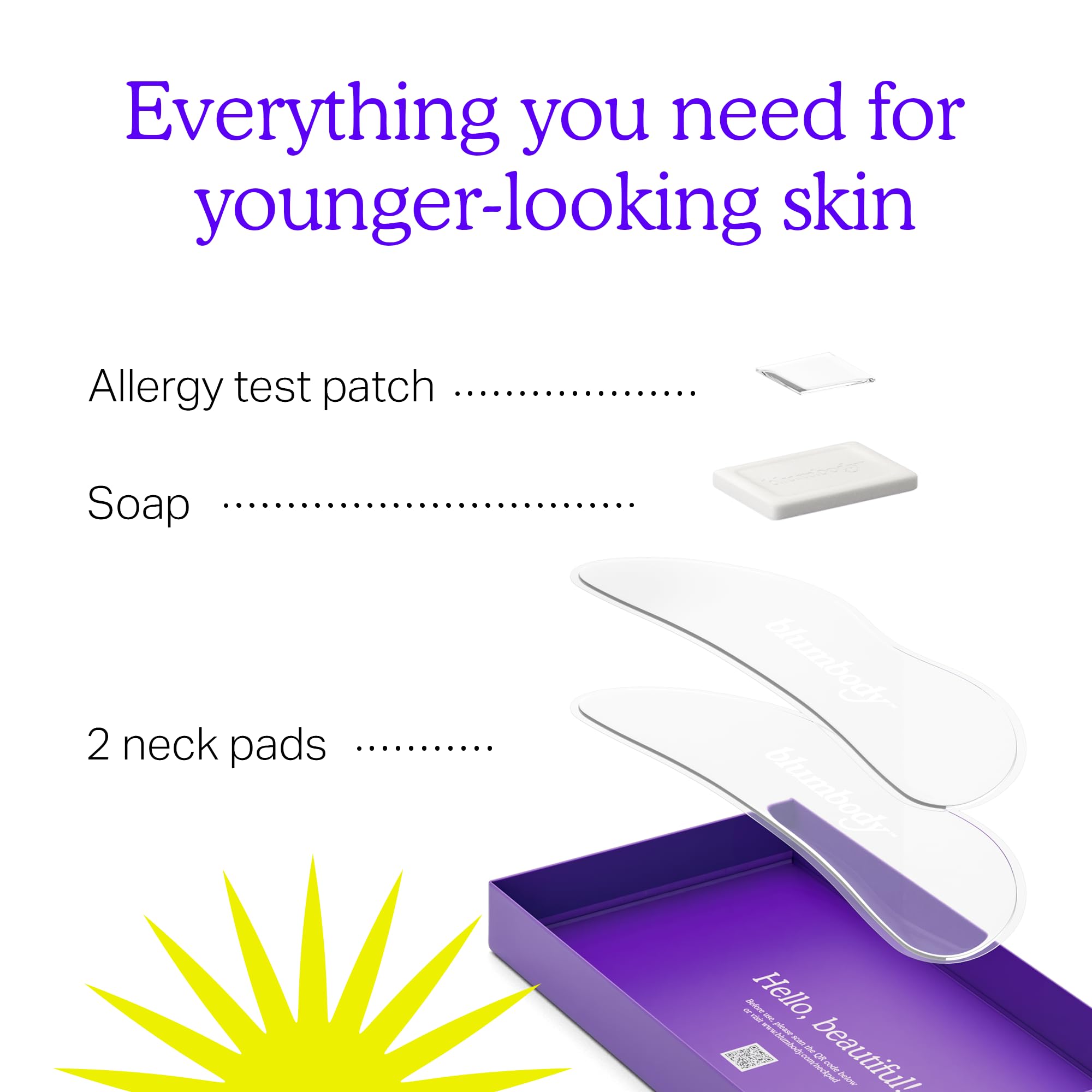 Blumbody neck and decollete wrinkle patches set