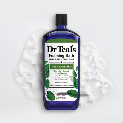 Authentic Dr Teal's relaxation foaming bath pour shot