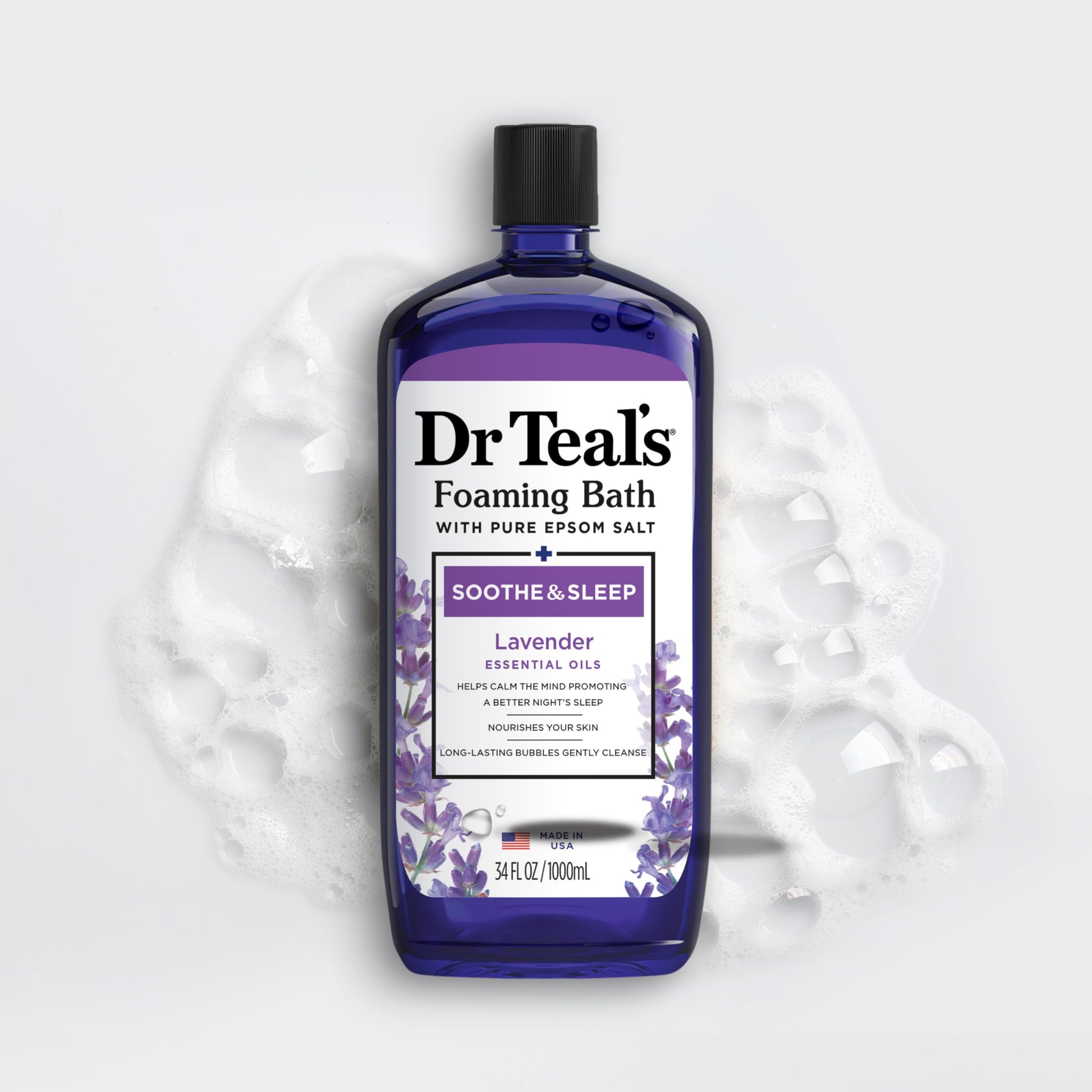 Dr Teal's vegan and paraben free lavender foaming bath multi pack setup