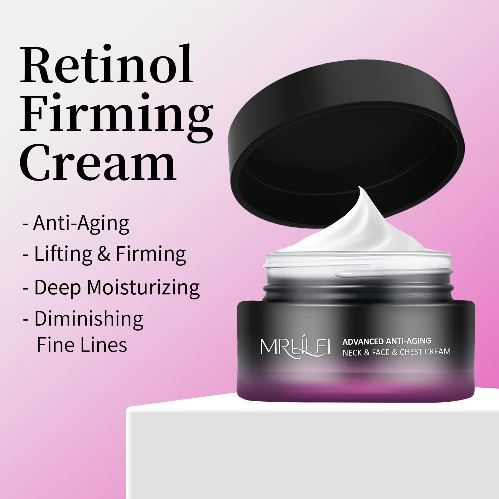 Mrlilei retinol neck cream product dimensions display