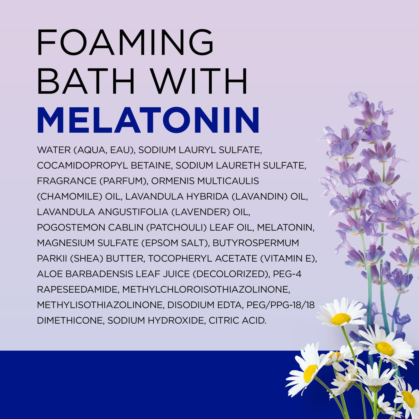 Dr Teal's Melatonin and pure Epsom salt foaming bath premium USA personal care product.