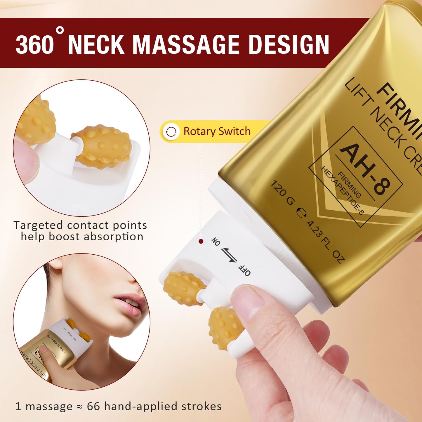 Liefiet AH-8 firming moisturizer for neck and chest application