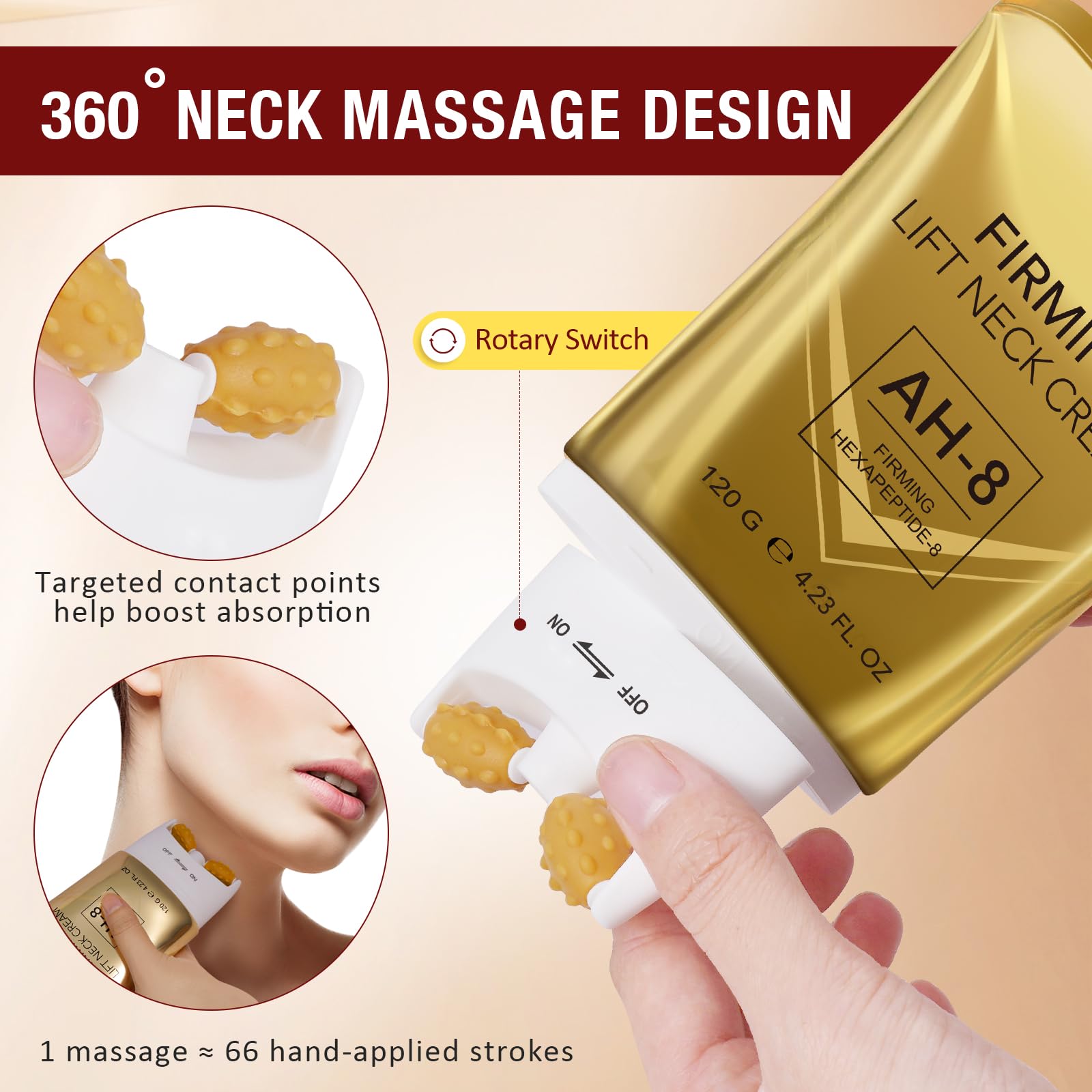 Liefiet AH-8 firming moisturizer for neck and chest application
