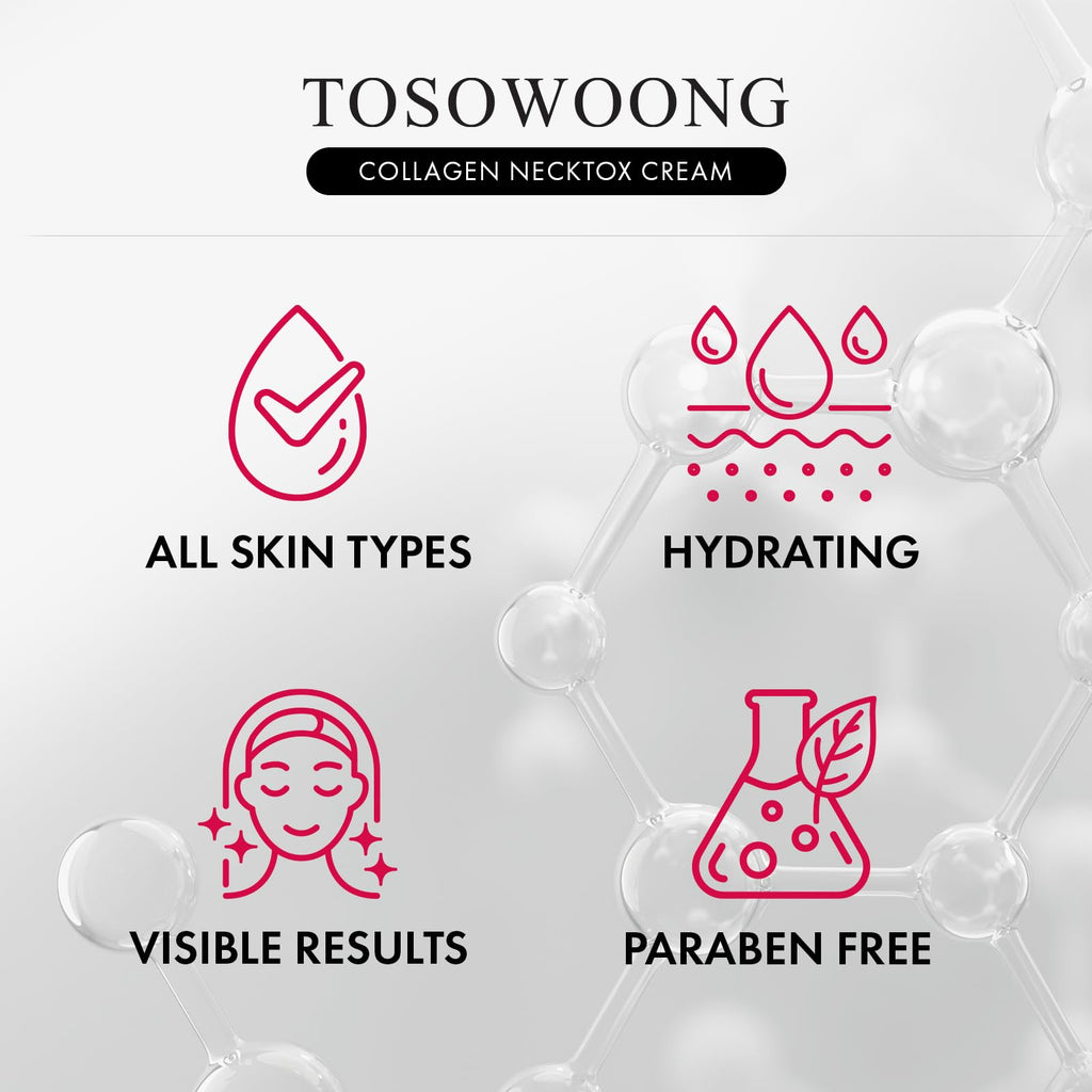 Tosowoong Collagen Necktox Cream ingredient label detail