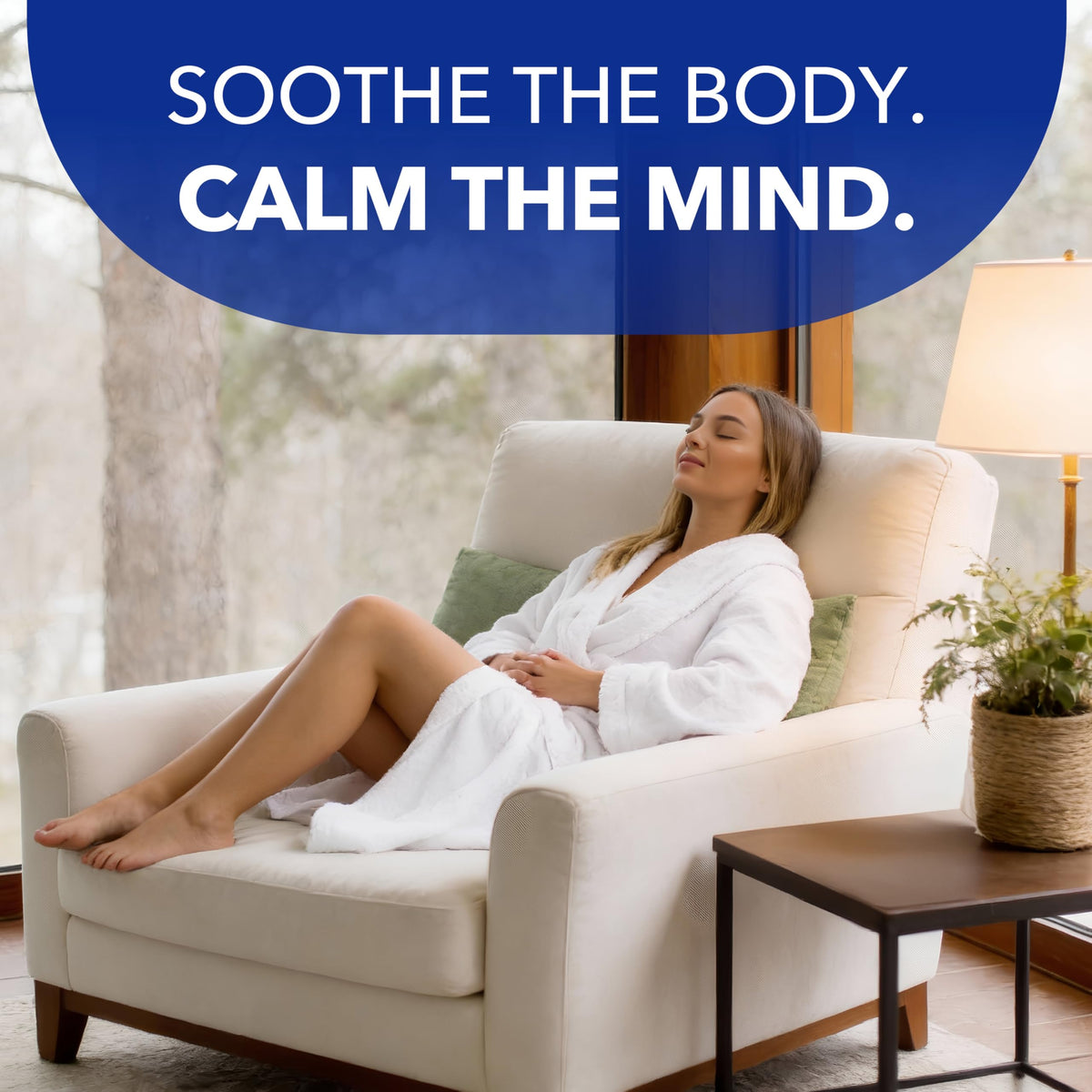 Lifestyle image of relaxing bath setup with Dr Teal's soak