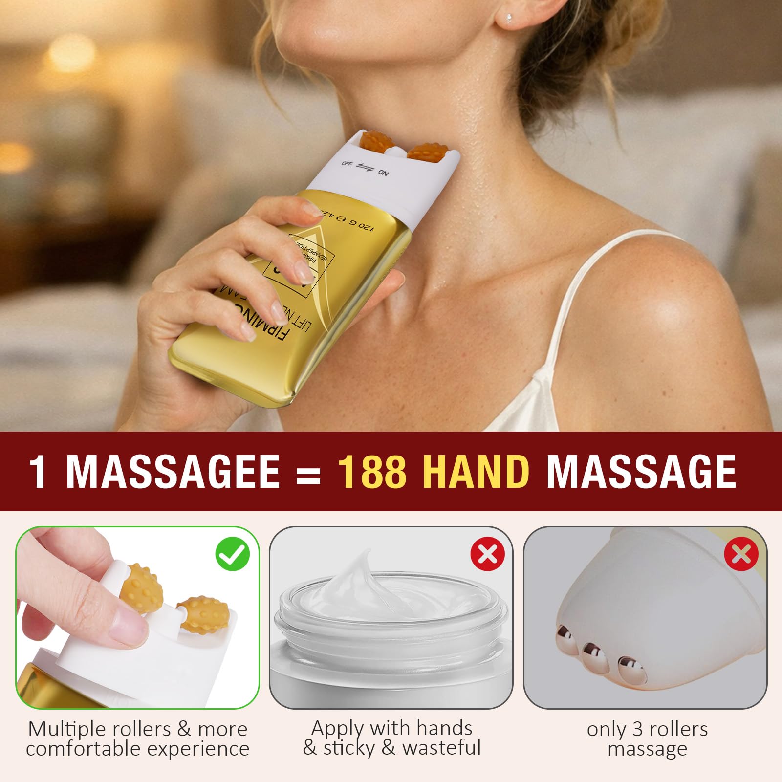Ycz peptide and collagen formula neck cream for lifting turkey neck sagging