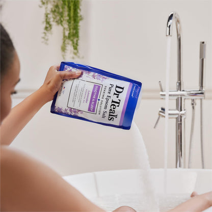 Dr Teal's sleep and soothe lavender wellness combo pack on a clean background