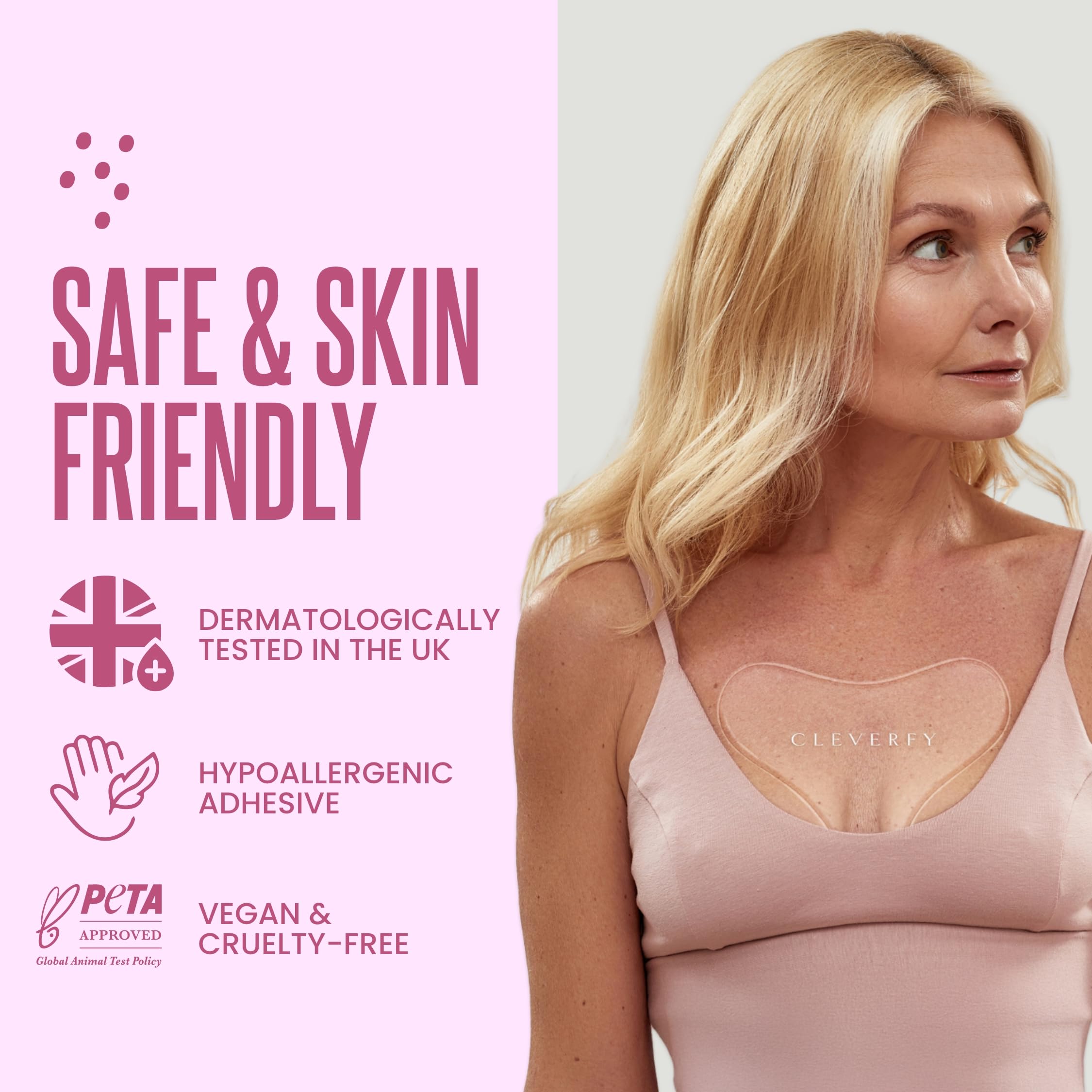 Cleverfy T-shape chest pads for decolletage smoothing