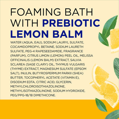 Premium imported Dr Teal's lemon scented foaming bath pack for full body skincare.
