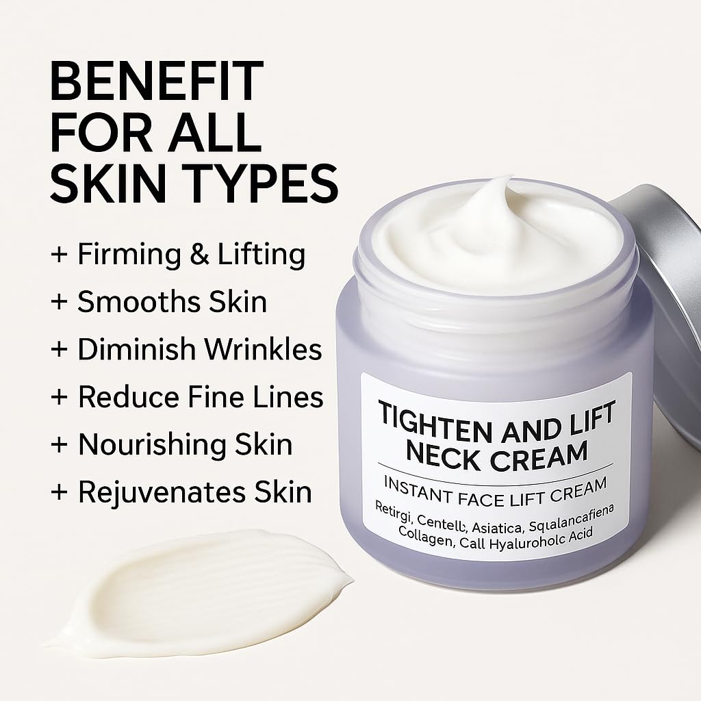 Amzeye Neck Cream application on neck and decollete